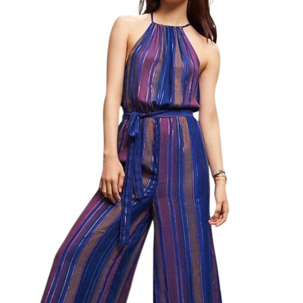 Anthropologie - hand sewn halter neck romper